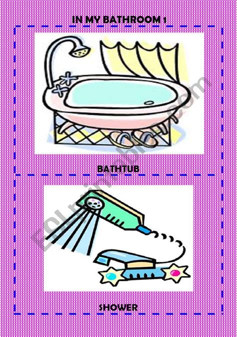 In The Bathroom Flash Cards 13 Esl Worksheet By Dinglesazara