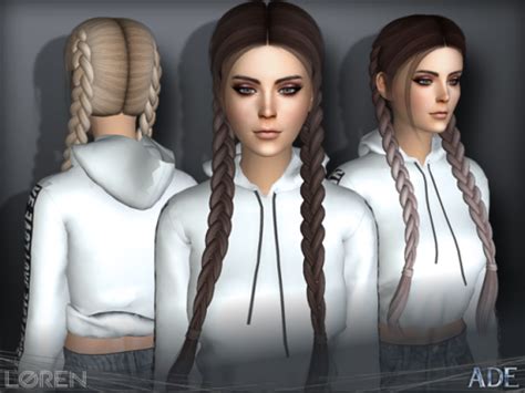 Sims 4 Custom Content Braids Frontbraidslonghair Sims
