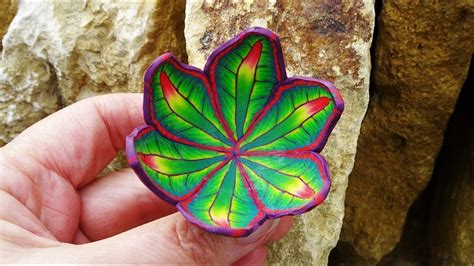 A Little Leaf Bowl In Polymer Clay Youtube