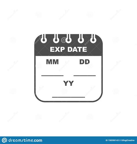 Expiration Date Product Label Packaging Symbol Illustration Template