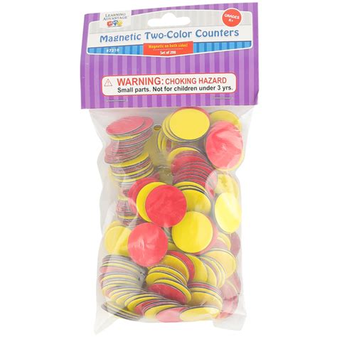 Learning Advantage Magnetic Two Color Counters Set 200 Pieces Grades