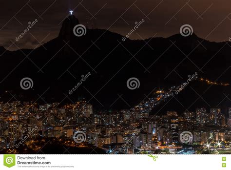 Rio De Janeiro At Night Stock Image Image Of Hills Downtown 78289927