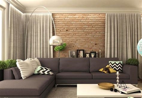 1001 moderne gardinenideen praktische fenstergestaltung. Ein modernes Wohnzimmer mit dunklem Sofa - 55 ...