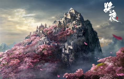 Mountain Castle Japan 4k Hd Artist 4k Wallpapers Images Backgrounds