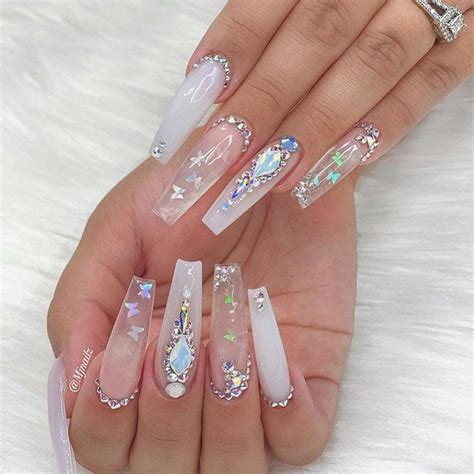 Nails Inspo On Instagram “white And Clear ” Nails Design With