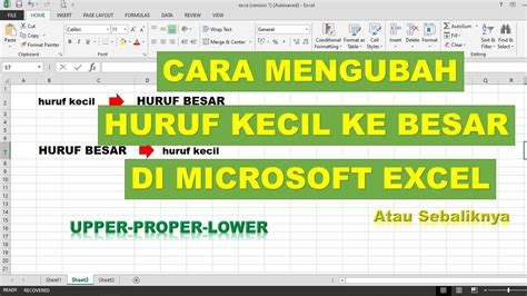 Cara Merubah Huruf Besar Ke Kecil Di Excel Nalar Berita