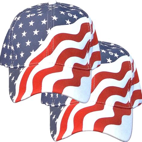 Online Best Service 2 Pack American Flag Ball Cap Hat Us Usa Patriotic Stars And Stripes