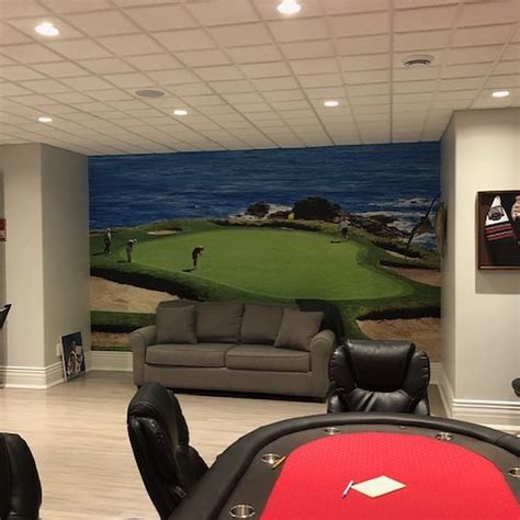 Golf Course Murals For Man Caves Decorating With Wallpaper Wall Murals