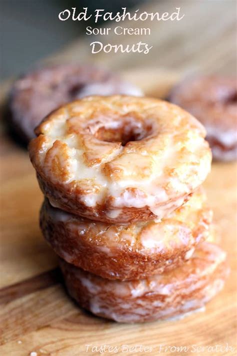 Remove the completed doughnuts and take the rest of the dough and repeat the process until all dough has been cut. Old Fashioned Sour Cream Donuts - Tastes Better From Scratch