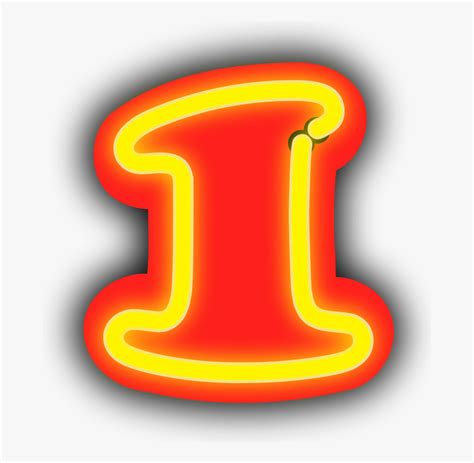 Neon Numerals-1 - Number 1 Neon Png , Free Transparent Clipart - ClipartKey