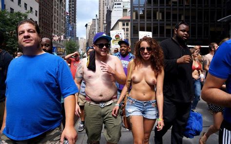 Women Bare Breasts For Nyc Go Topless Day Porn Pic
