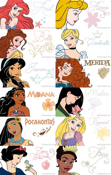Official Disney Princesses List Walt Disney Princesses Disney
