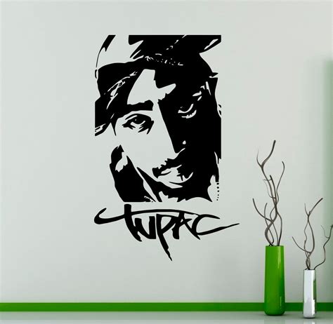 Tupac wasn't in any gangs, at least not to my knowledge. 2pac Wall Vinyl Decal Tupac Shakur Wall Sticker Home Interior
