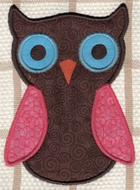 Applique Owls Set Machine Embroidery Design Files Instant Etsy