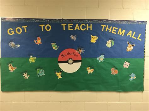 Pokemon Bulletin Board Classroom Transformation Class
