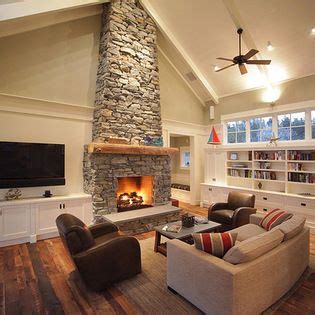 The living room is likely the best room in your home which is utilized widely to relax or for engaging visitors. Vaulted Ceiling Fireplace Design Ideas, Pictures, Remodel ...