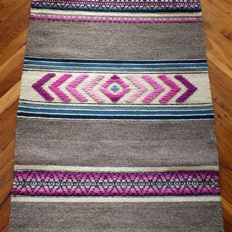 Handwoven Wool Rug Made To Order Grey And Pink Etsy Hand Weaving