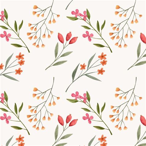 Free Vector Hand Painted Watercolor Botanical Pattern