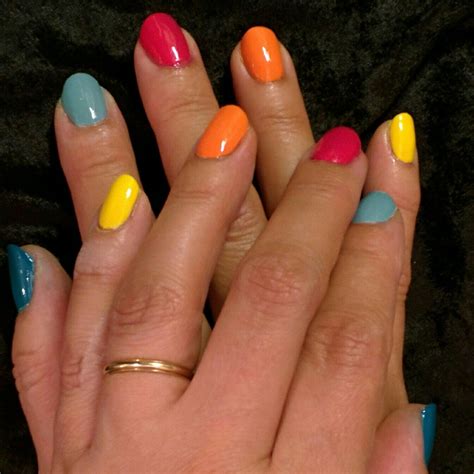 April Multi Color Manicure Nail Colors Nails Inspiration Nails