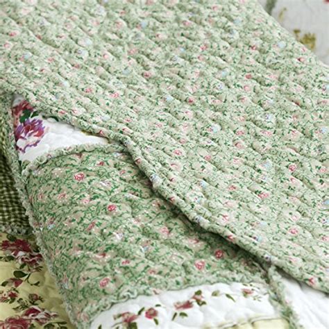 Bedsure 2 Piece Printed Quilt Set Twin Size 68x86 Inches Green
