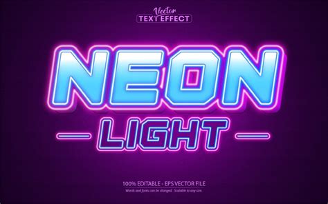 Neon Light Editable Text Effect Neon Light Text Style Graphics