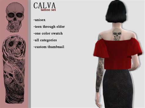 Calva Tattoo Set By Crystlsims At Tsr Sims 4 Updates