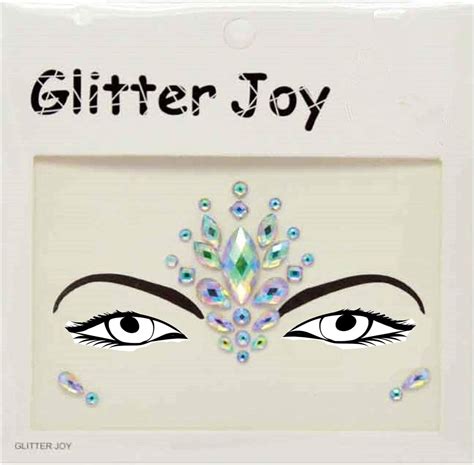 Glitter Joy Face Gems Temporary Tattoo Jewel Diamante Bindi Fusion