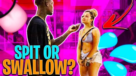Spit Or Swallow👀 Must Watch😂 Public Interview Funny Youtube