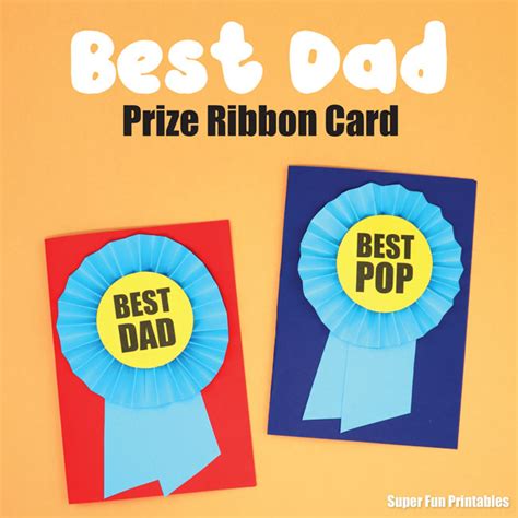 Before you buy another commercial card for father's day, discover homemade cards your kids can make that are sure to win dad over. Best Dad fathers day card | The Craft Train