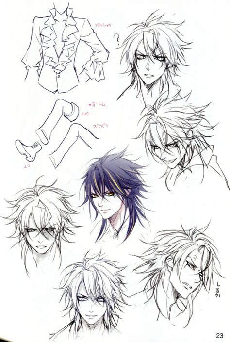 Anime Boy Long Hair Drawing Reference Designed A Bunch Of Hairstyles