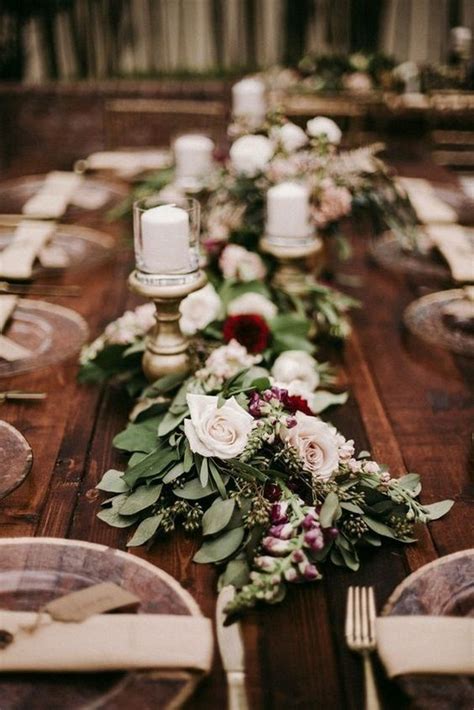 Young beautiful woman portrait with wreath of flowers studio sho. 16 Gorgeous Fall Wedding Centerpieces for 2019 Trends ...