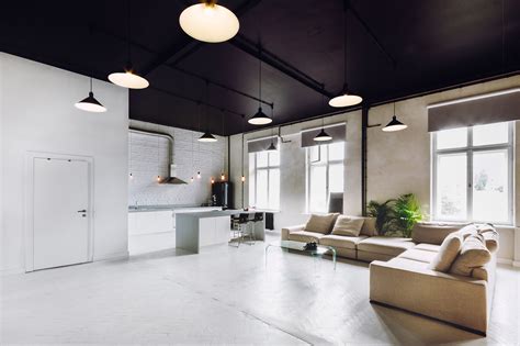 Black & gold are amazing. Industrial Style Apartment with Meeting Room