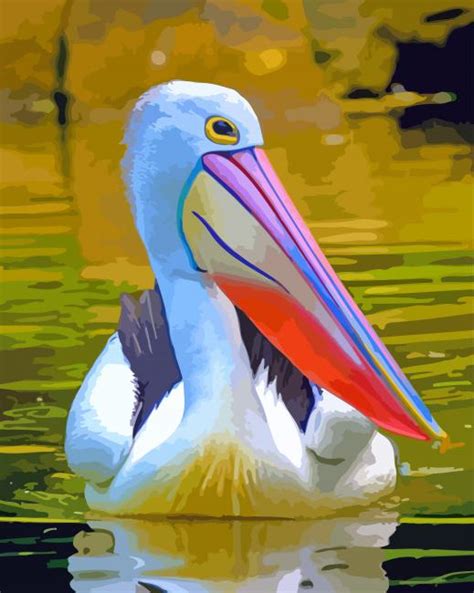 Aesthetic Pelican Paint By Numbers Painting By Numbers
