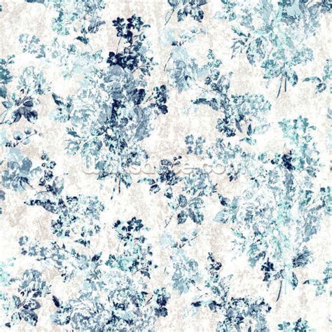 Blue Vintage Floral Wallpaper Wallsauce Uk