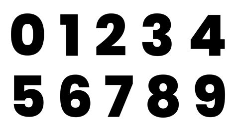 Large Solid Printable Numbers