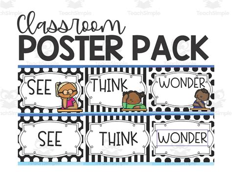 See Think Wonder Classroom Poster Pack By Teach Simple