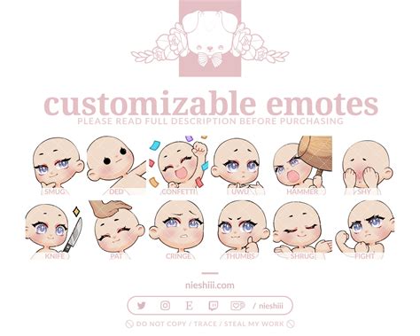 Custom Twitch Emotes 6 Pack