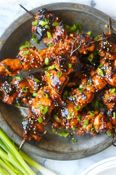 155+ easy dinner recipes for busy weeknights. Honey Garlic Asian Chicken Kabobs | Recipe | Grilled ...