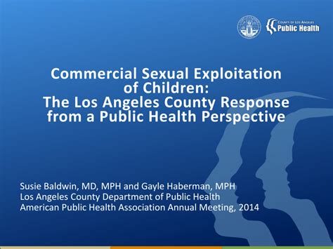 Pdf Commercial Sexual Exploitation Of Children The Los Angeles