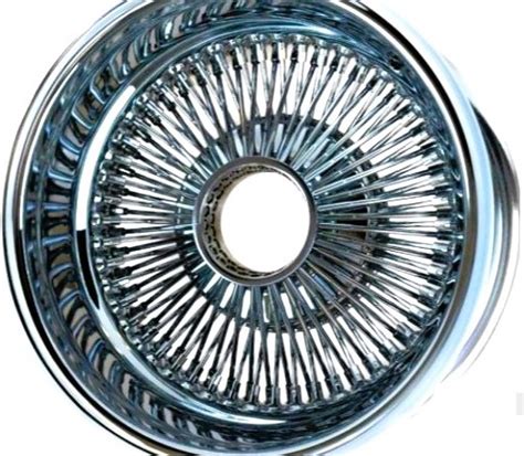 13x7 Reverse Chrome 100 Spoke Lowrider Wire Wheels Set Of 4 With Free Hardware Sky Tire