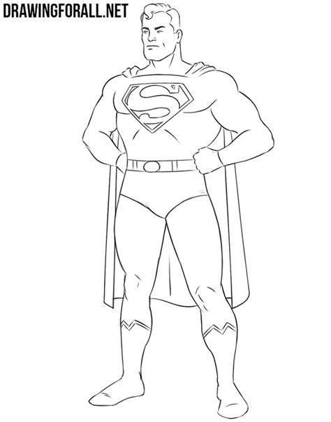 How to Draw Superman Easy | Drawingforall.net A new drawing tutorial is uploaded every week, so stay tooned!