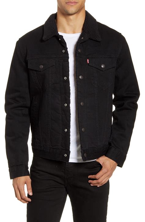 lyst levi s lined denim trucker jacket in blue for men save 51