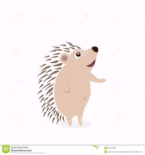 Cute Hedgehog Animal Cartoon Stock Vector Illustration Of Baby