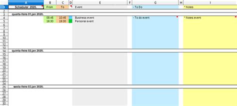 Templates De Agendas E Calendários Para Libreoffice Calc Ene Maneiras