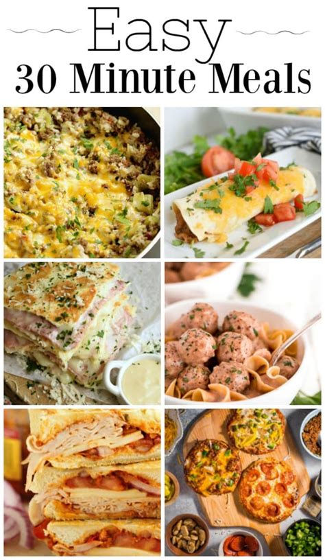 Weekly Family Meal Plan - 30 Minute Meals | 30 minute ...