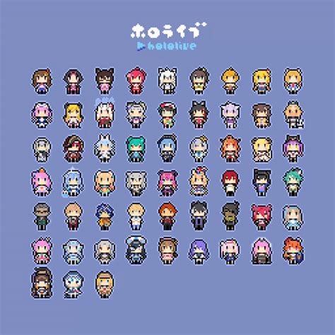 Pixel Art For The Whole Holopro Hololive Jp Cn Id En Holostars By