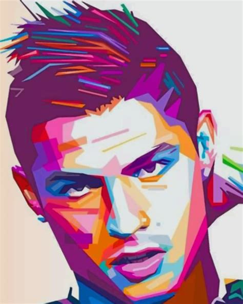 Ronaldo Pop Art Football Paint By Numbers Paint By Numbers For Adult