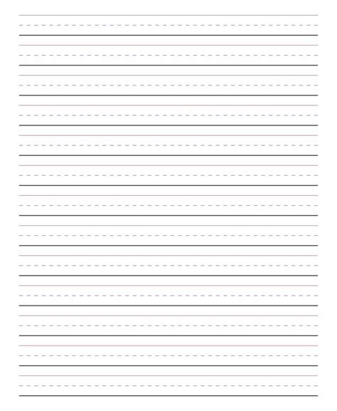 Second Grade Lined Paper Free Printable Printable Blog