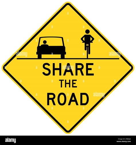 Share The Road Sign Stock Photo Alamy
