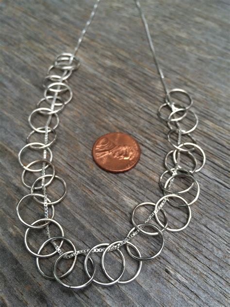 LOOPS Sterling Silver Minimalist Chain Necklace Etsy